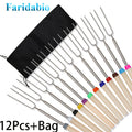Marshmallow Roasting Sticks 12-Pack Extendable Stainless Steel + Bag, for Grilling, Camping and Outdoor Meals — image 1