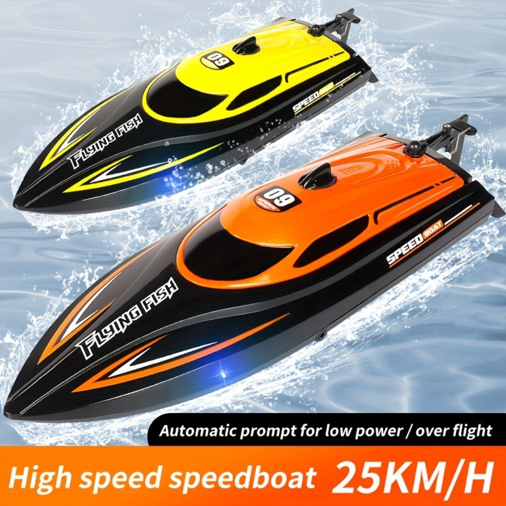 Remote Control Speedboat 25KM/H with Auto Flip Reset Night Light & Low with the Listed Color, Size or Set Options for Everyda