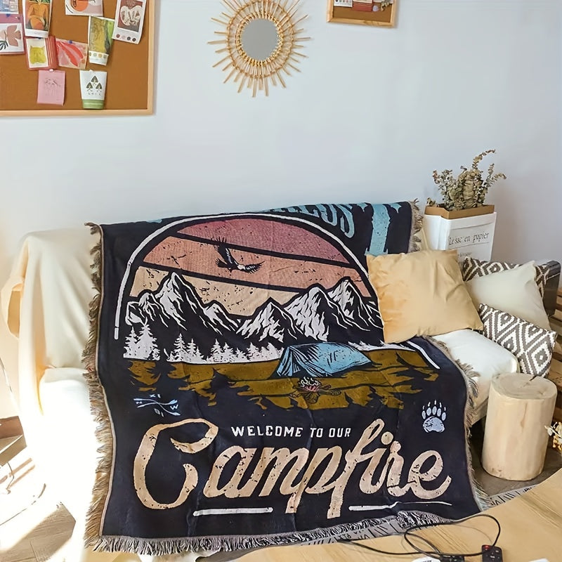 Reversible Blanket Bohemian Style | Picnic Blanket Sofa Throw Camping Mat Tapestry Outdoor Backdrop — image 2