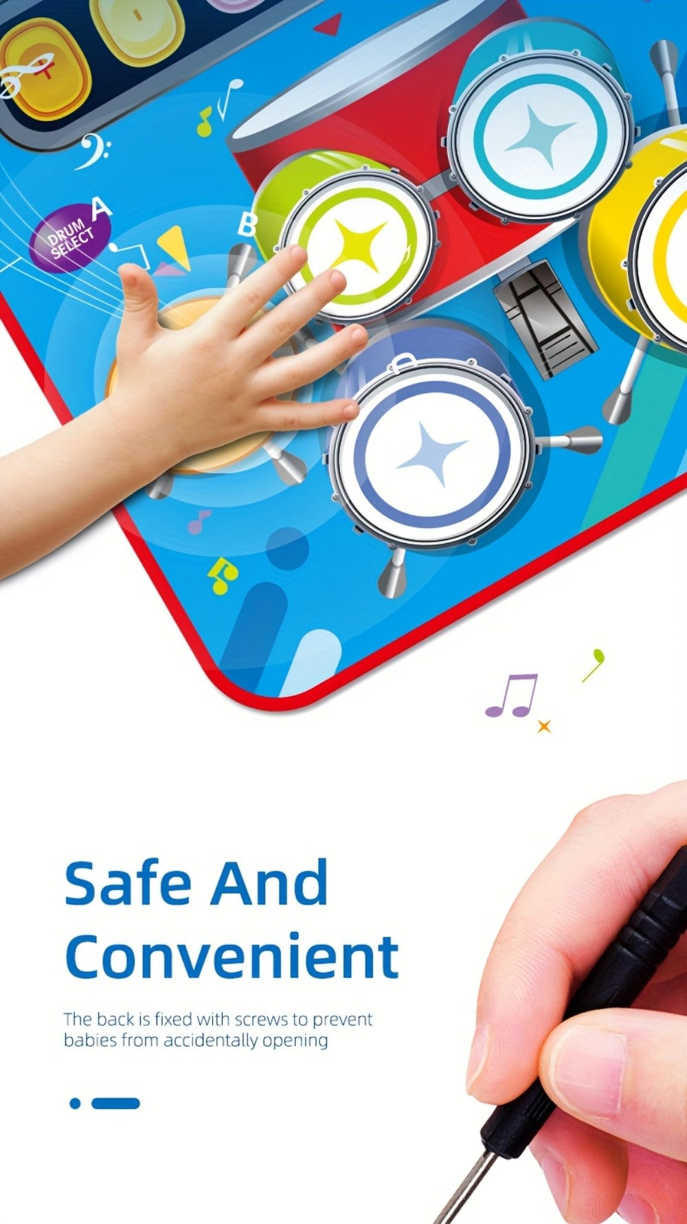 Kids Electronic Drum Music Mat, Multifunctional Musical Toy for Skill Development & Family Bonding — image 10
