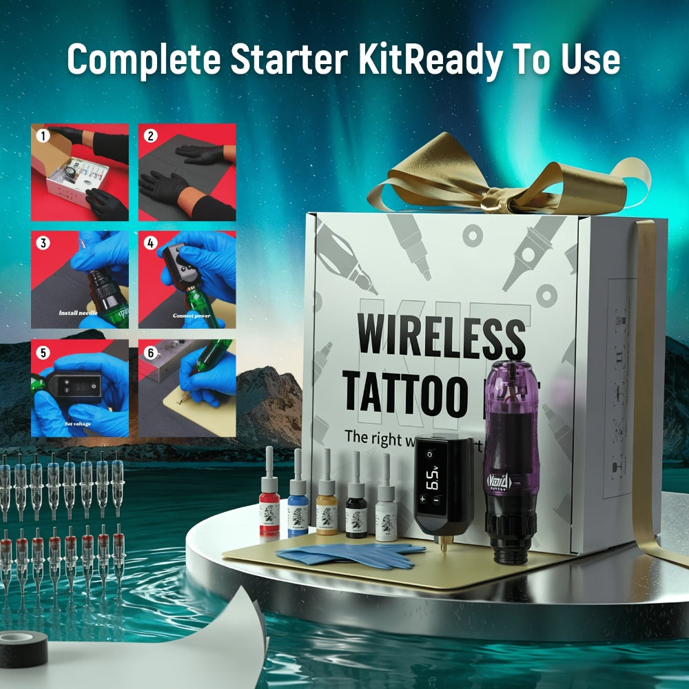 Rotary Tattoo Pen Machine Kit, 1200mAh Battery, LED Display, 4.0mm Stroke, Anti-Slip Grip, Adjustable 4-12V — image 2