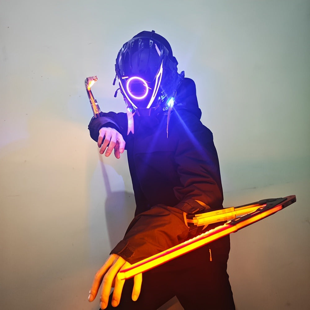 LED Mantis Knife Cyberpunk Light Up Acrylic Prop, Luminous Blade for Halloween Costume Cosplay Sci-Fi Role Play Party — image
