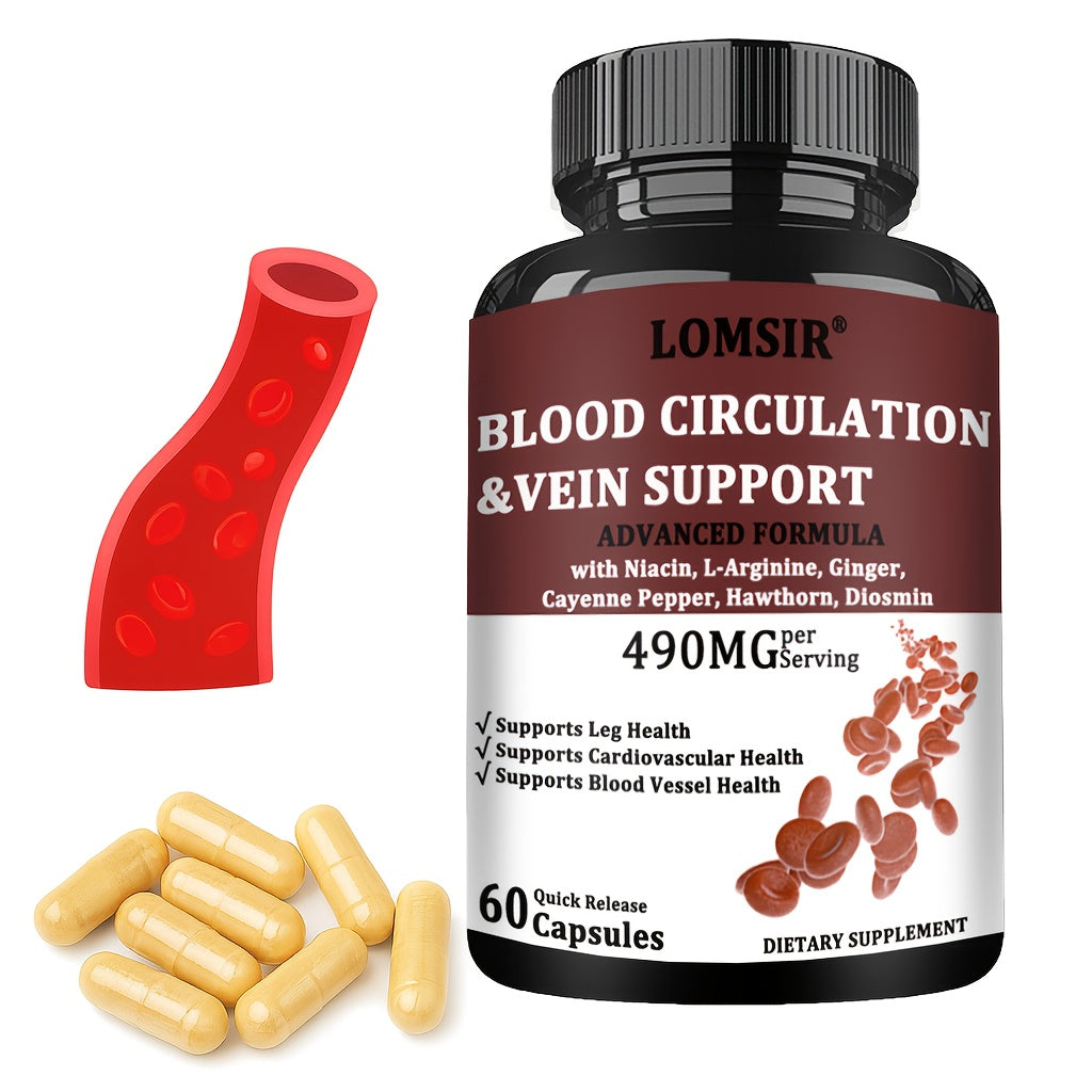 Dietary Supplement Capsules with Niacin, L-Arginine, Hawthorn, Diosmin, Cayenne and Ginger, 60 Count — image 10
