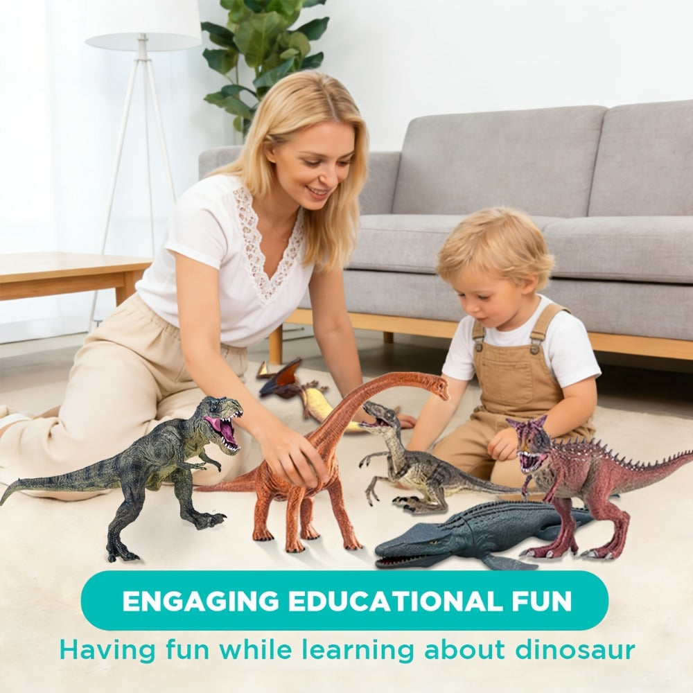 Jumbo Dinosaur Toys Set of 6, Realistic Large Dinosaur Figures for Kids, Dino World Playset for Boys & Girls Ages 3+ — image 