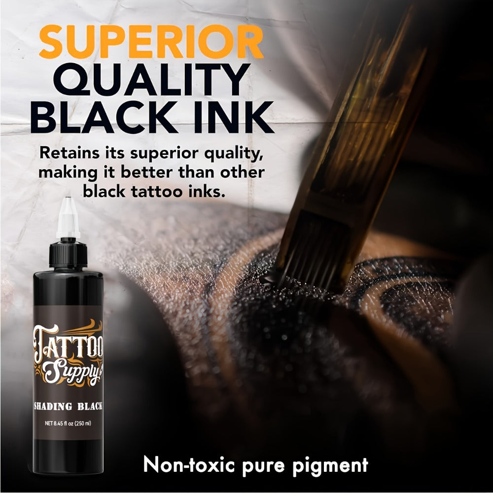 Tattoo Ink Neebol Lining and Shading Black Bottle Options in 100ml or 250ml with Four with Item-Specific Color, Capacity and 