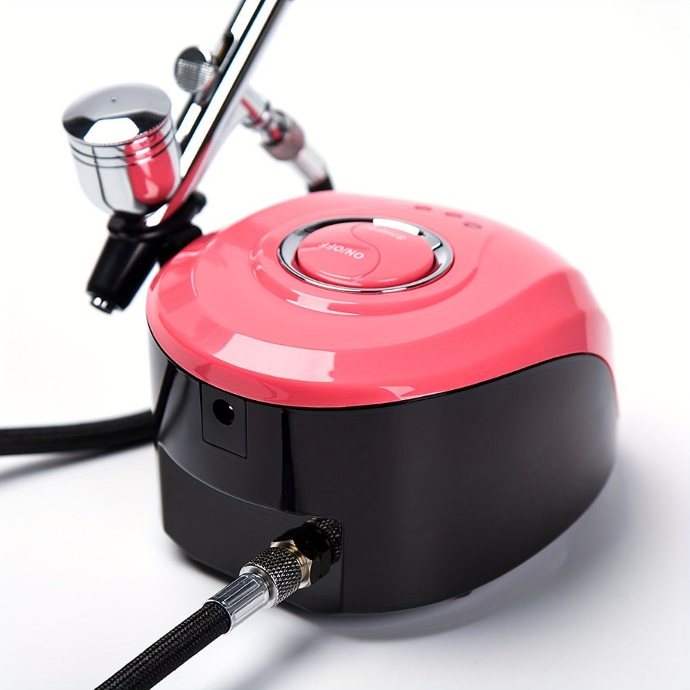 Mini Air Compressor and Airbrush Kit with White or Red 19B Model Options and 120 x 90 x 70 mm Pictured Base — image 3