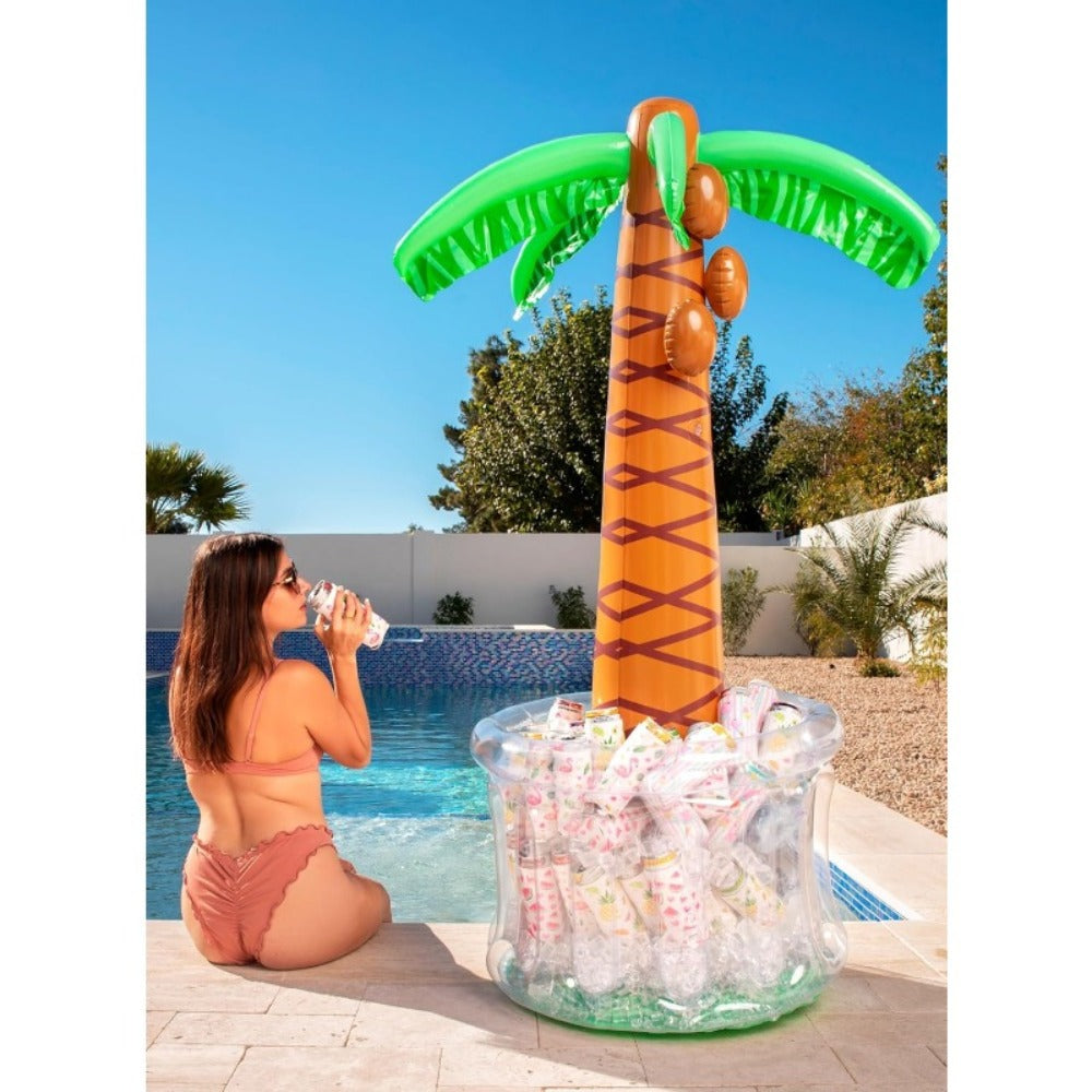 5FT Inflatable Palm Tree Drink Cooler, Tropical Beverage Ice Bucket for Luau Hawaiian Pool Party Decorations — image 6
