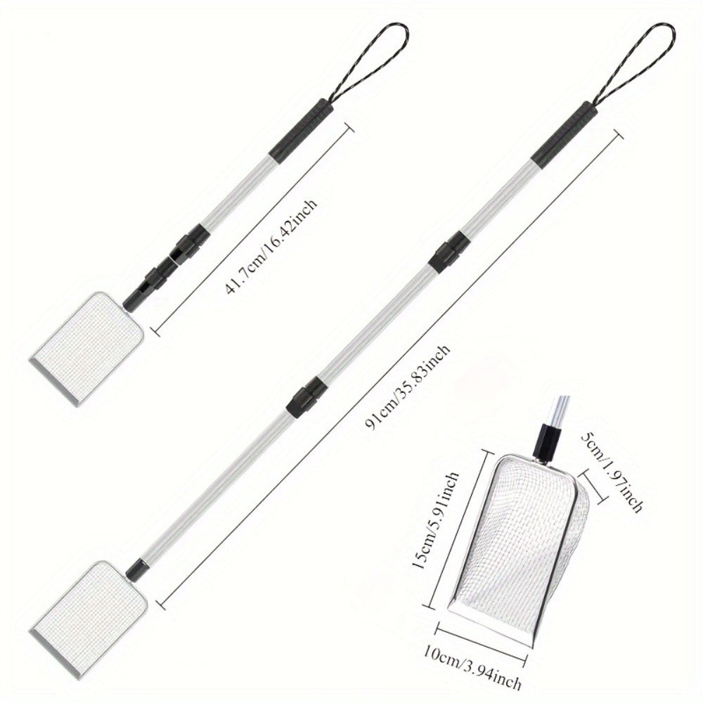 Stainless Steel Beach Sand Sifter with Retractable Telescopic Handle – Portable Sand Sieve for Treasure Hunting — image 3