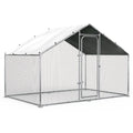 Chicken Run, Metal Outdoor Poultry Cage Large Walk-in Enclosure for Chickens Ducks Rabbits for Garden, Patio and Yard Use — i
