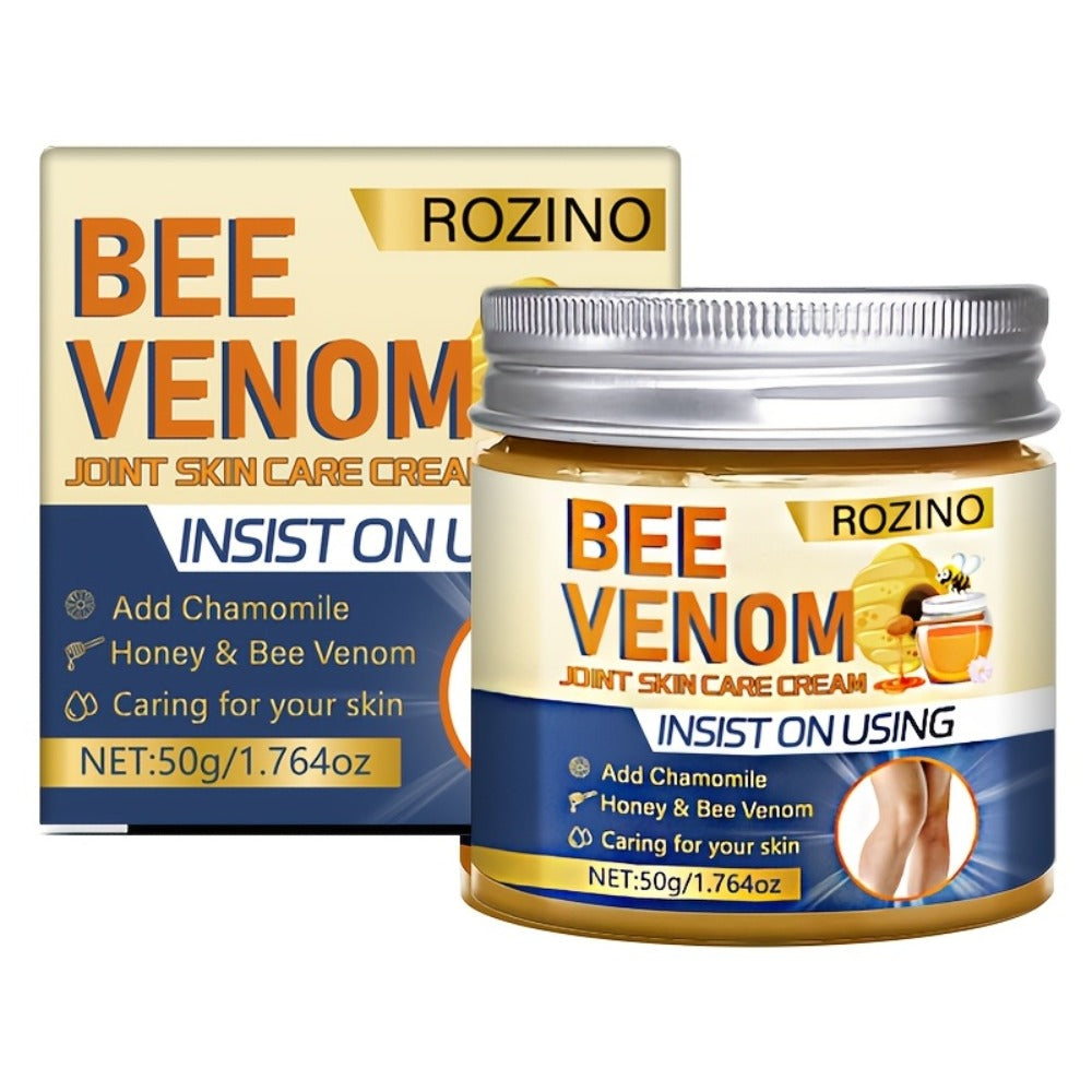 Bee Venom Cream for Joint & Skin Care 3 Pcs 50g Each – Moisturizing Brightening Body Cream with Vitamin C for Dry Rough Skin 