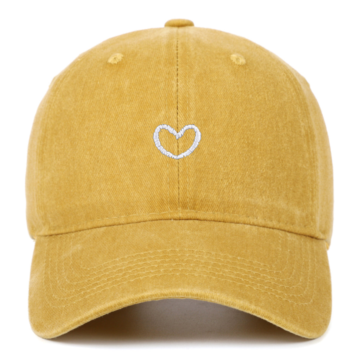 Artistic Retro Small Love Embroidered Soft Top Fashion Peaked Cap