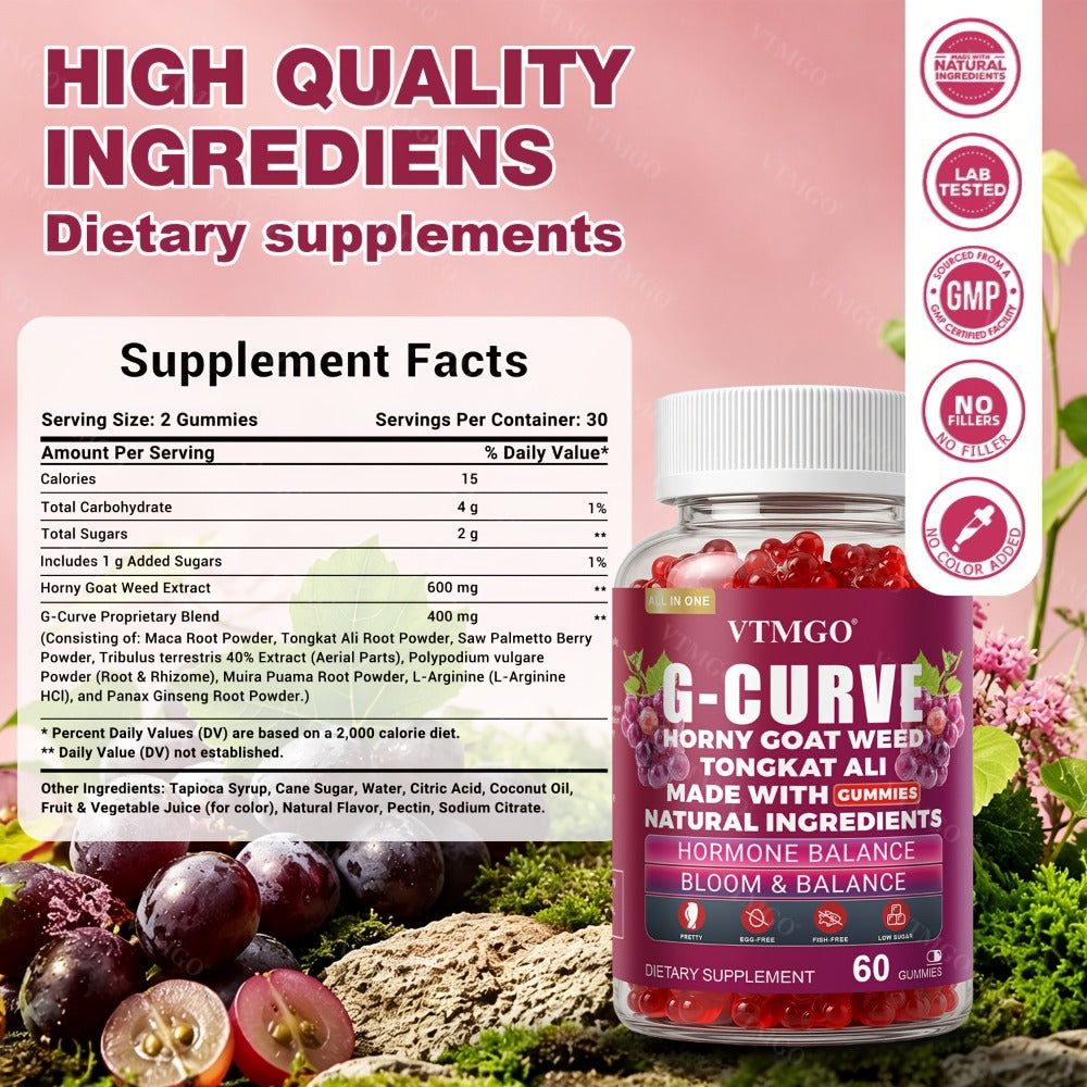 Women's Curve Enhancement Gummies with Maca Root Saw Palmetto Tribulus Terrestris L-Arginine — image 2