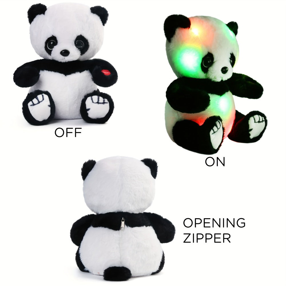 Light Up Panda Stuffed Animal Plush Toy 8 & 12 Inch with LED Glow, Cute Panda Bear Hugging Toy — image 7