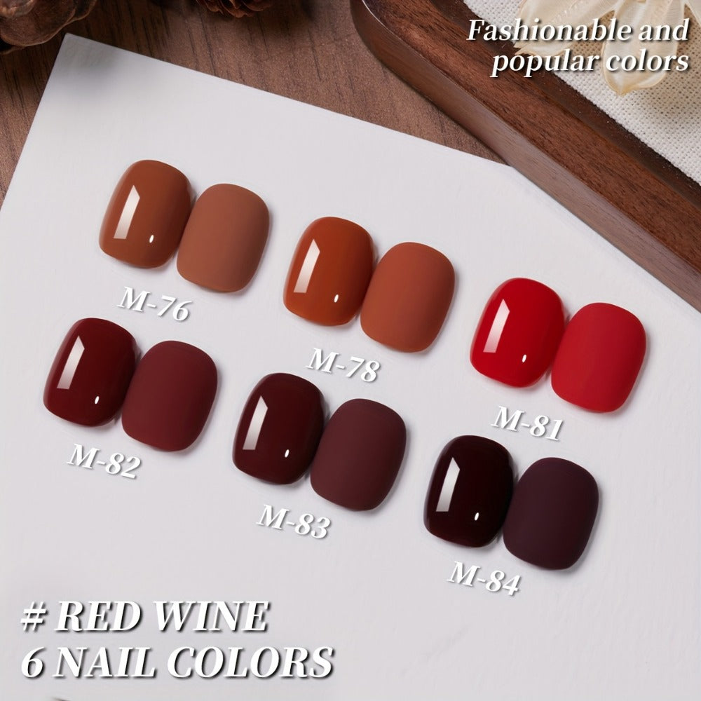 Gel Nail Polish Set with XEIJAYI Label, 6 Nude Pink Jelly Colors in Shades 76, 78 and 81 to 84 — image 5