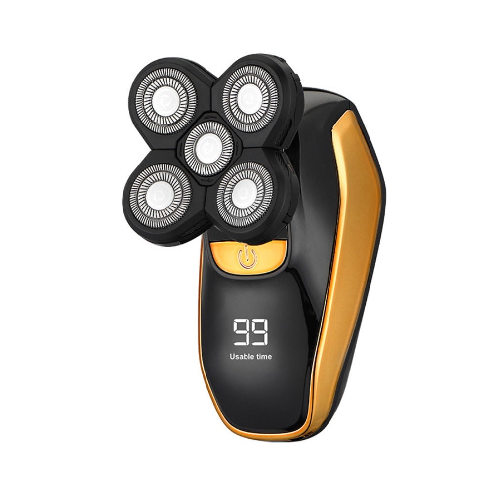 Electric Shaver 5-in-1 Grooming Kit with Nose Trimmer, Hair Clipper, Facial Brush, USB Charging and Display — image 6