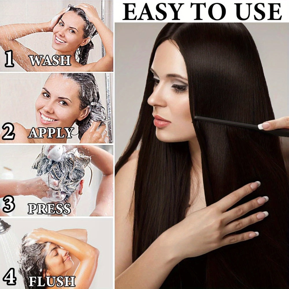 Hair Color Shampoo, EELHOE 3-in-1 Six-Bottle 3.38oz Set in Black, Brown or Mixed Color Packs — image 2