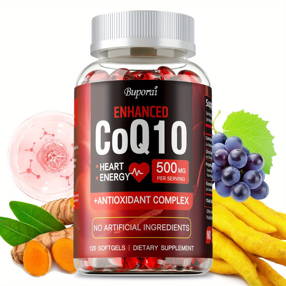 CoQ10 Coenzyme Q10 with Citrus Bergamot 120 Capsules, Heart Health, Brain & Cardiovascular Support — image 9