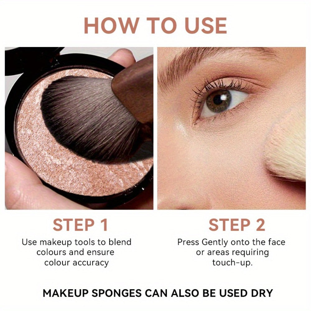 Marbled Pressed Powder Foundation Compact with Mirror in Six Shade Labels from Rose to Sand — image 2