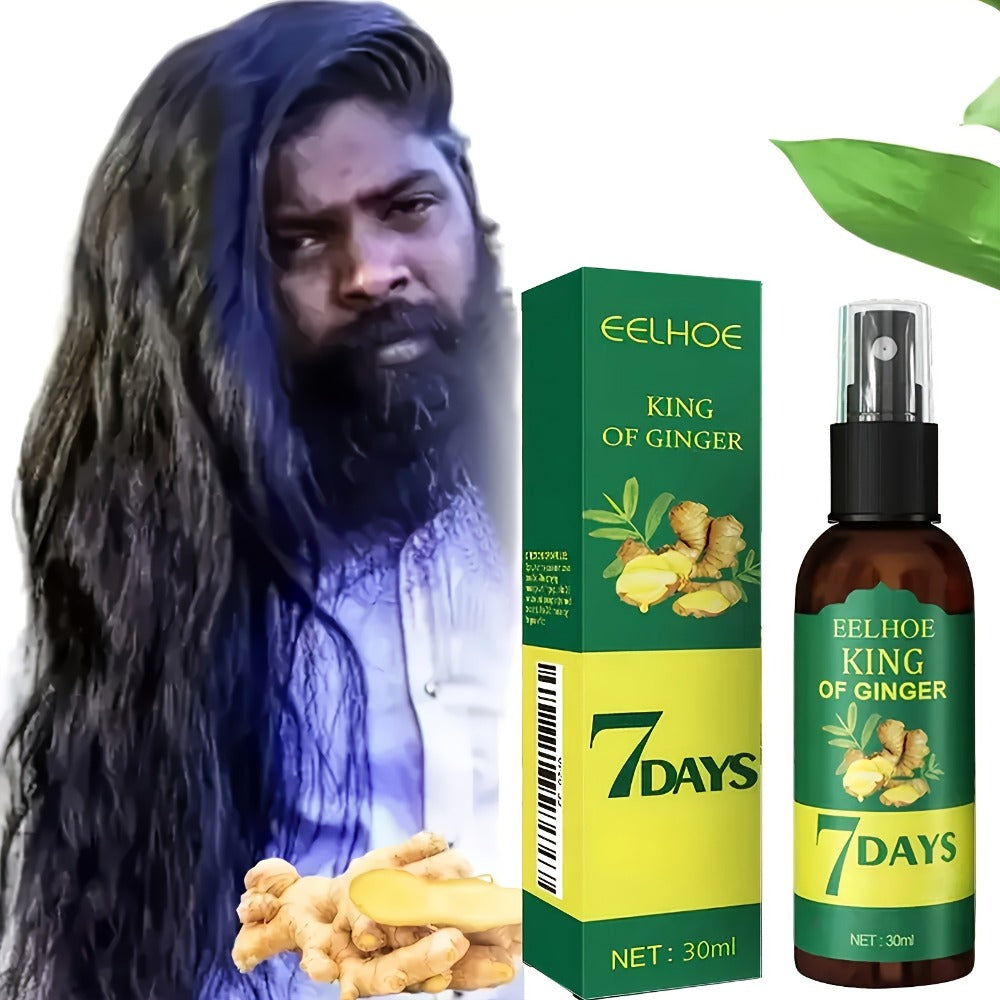 Ginger Root Hair Oil 2-Pack with Biotin Essence, Scalp Massage Treatment, Deep, 7-Day Strengthening & Nourishing Formula for 