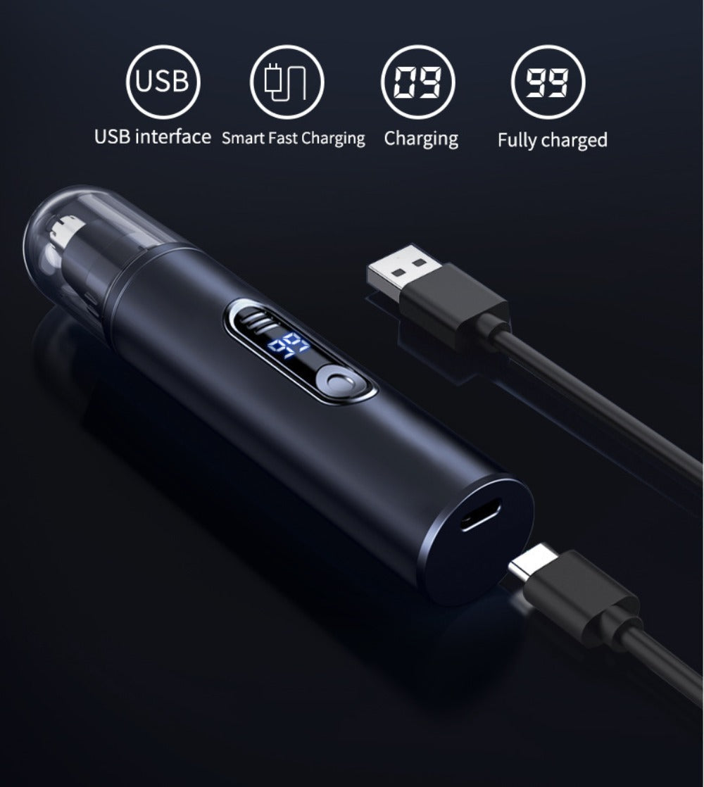 Nose Hair Trimmer Electric Painless 3-in-1 USB Rechargeable with LED Display – Trims Nose Ear Hair Eyebrows Waterproof Groomi