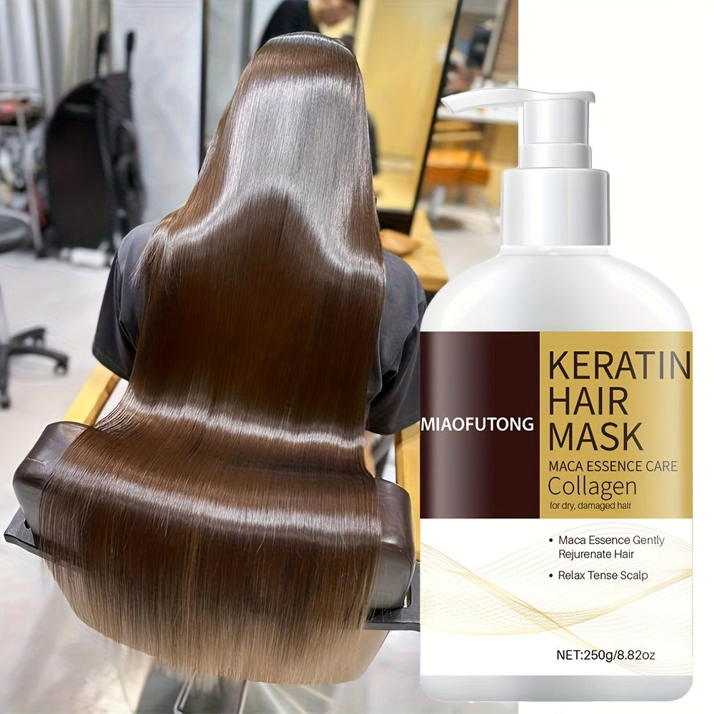 250g Keratin and Collagen Hair Mask in Pump Bottle with Argan, Castor and Rosemary Oils Named on Label — image 6