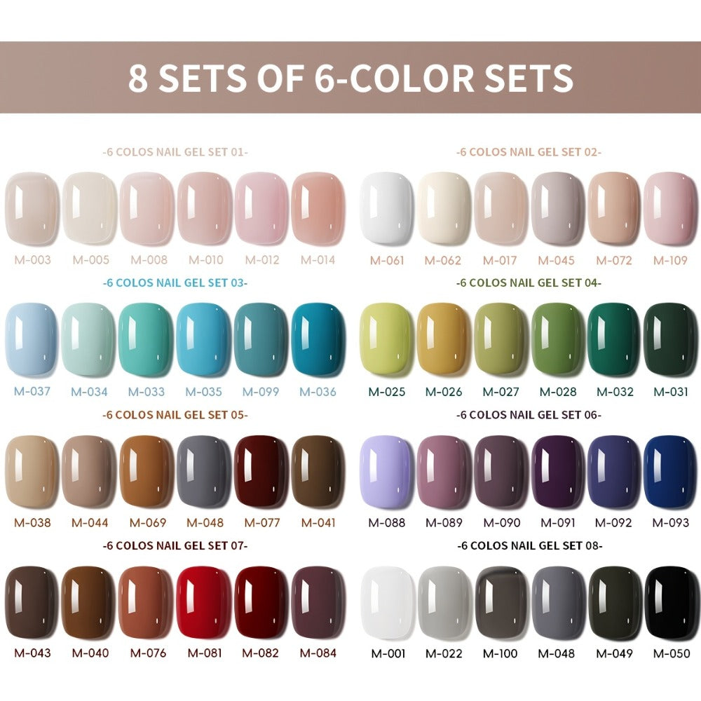 Gel Nail Polish Set with IRISGOBLADI Label, 6 Solid Colors per Set and 8 Retained Palettes — image 12