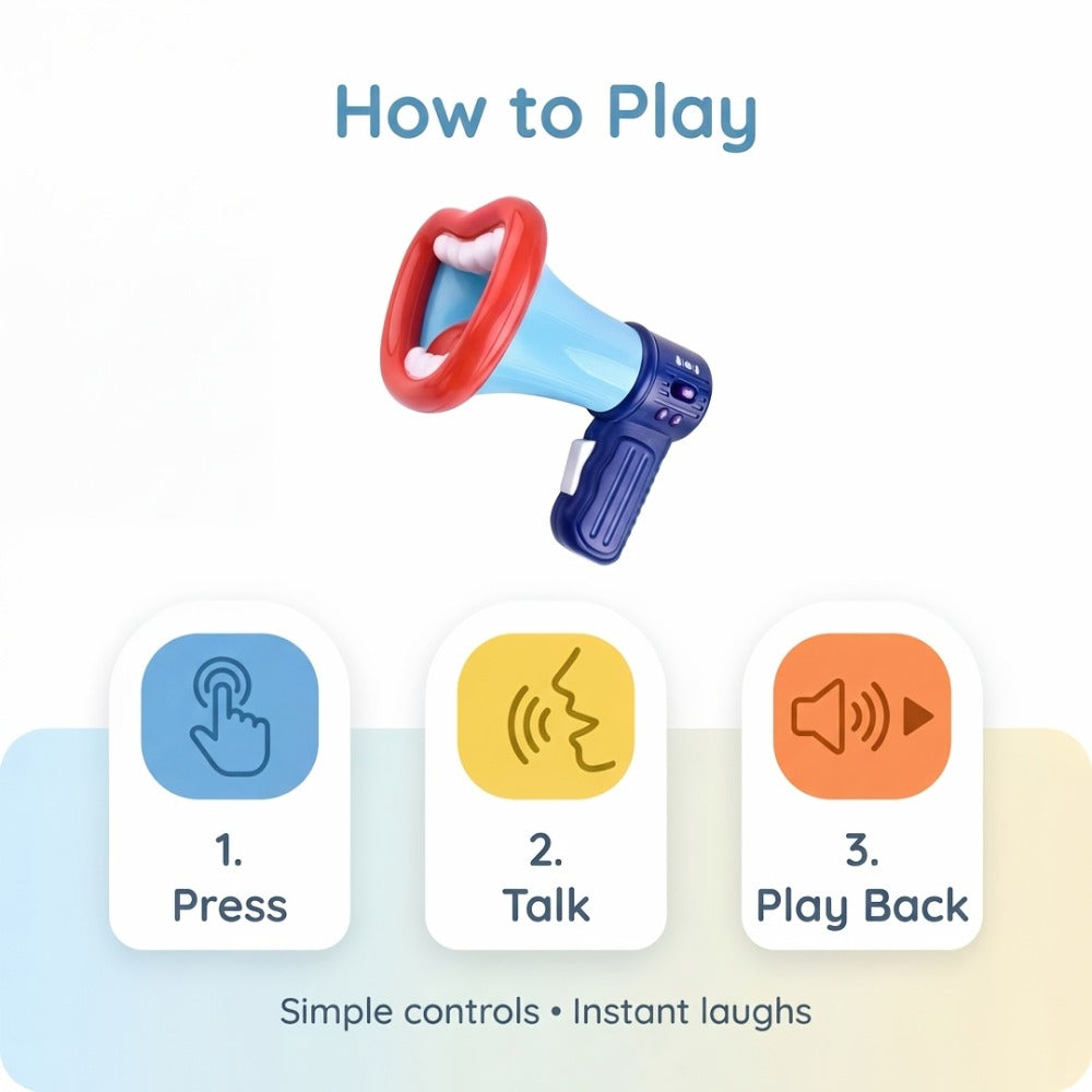 Voice Changer Megaphone Toy for Kids, Funny Big Mouth Handheld Megaphone with Multi Sound Effects — image 5