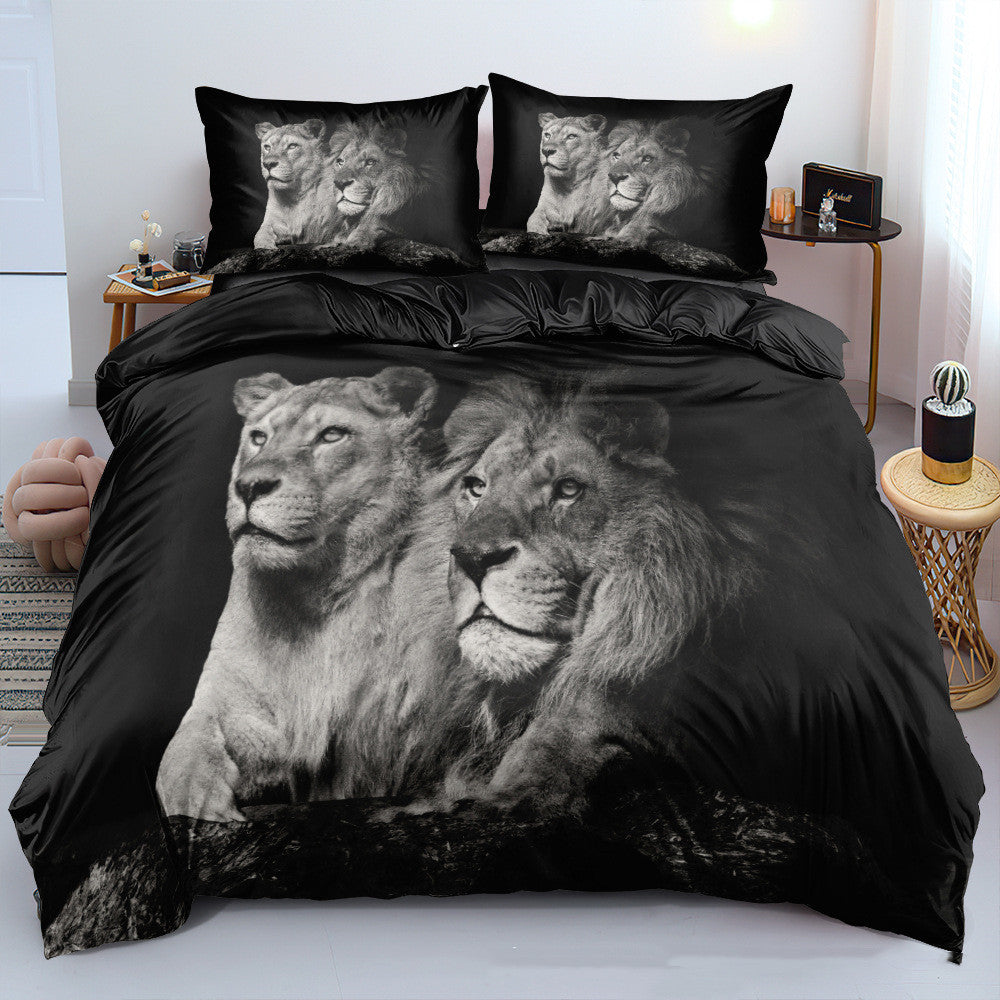 New Digital Lion Bedding Set