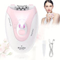 Electric Epilator for Women USB Rechargeable 2-Speed Painless Hair Removal – Stainless Steel Blades Cordless Portable Body Ha