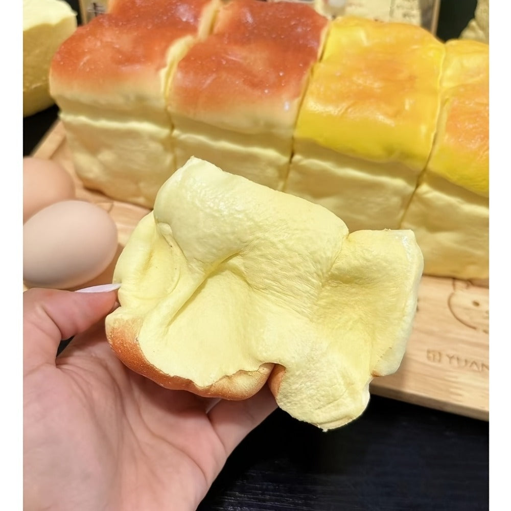 Squishy Bread and Butter Squeeze Toy Set 2pcs, Slow Rising Custard Bread Squishies with Creamy Scent — image 5