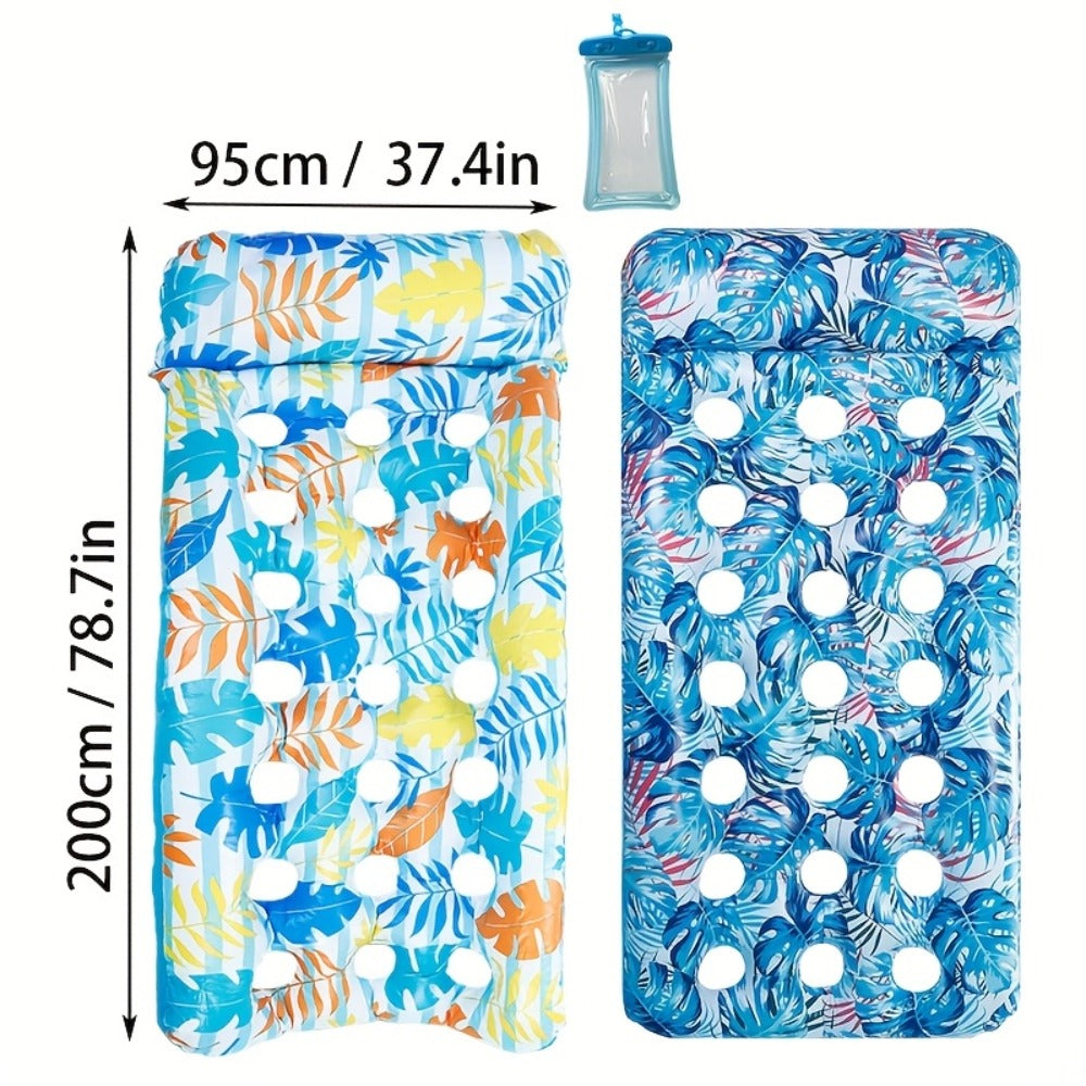 Inflatable Sun Tanning Pool Float Set with 200 x 95cm Mats, Mixed 2-Pack with Cup Holder or Regular 4-Pack — image 5