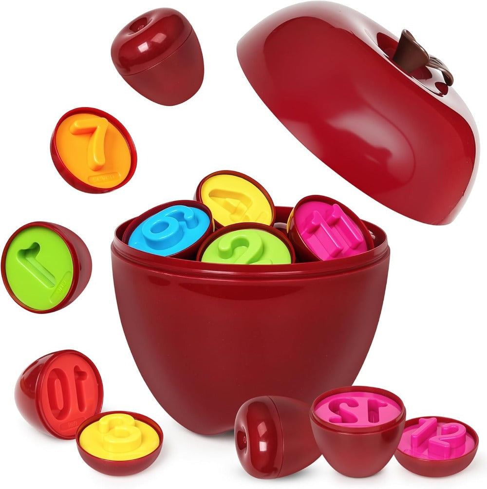 Apple Shape Sorter Toy for Toddlers Ages 10M-3 Years, Geometric Color Sorting Matching Game — image 16