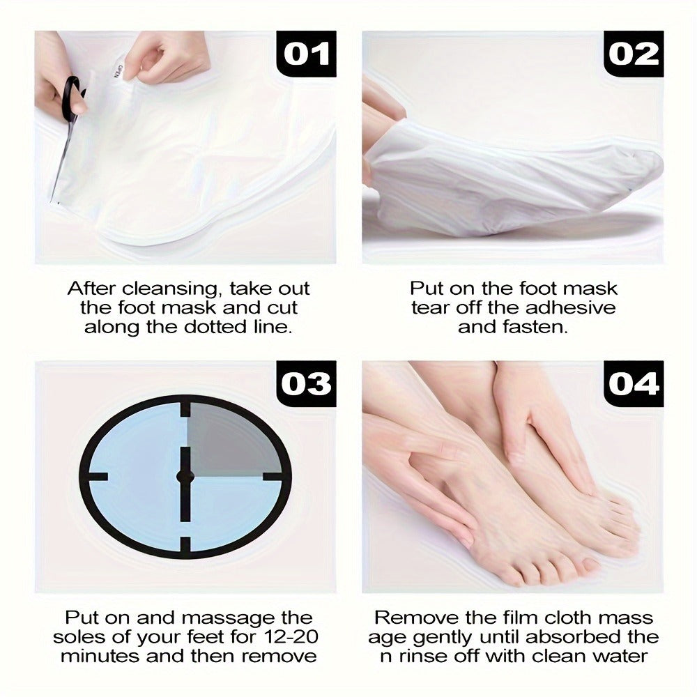 Lavender Foot Mask Socks Deep Hydrating Moisturizing Foot Care Treatment – Soft Smooth Skin, Portable Home Travel Spa — image