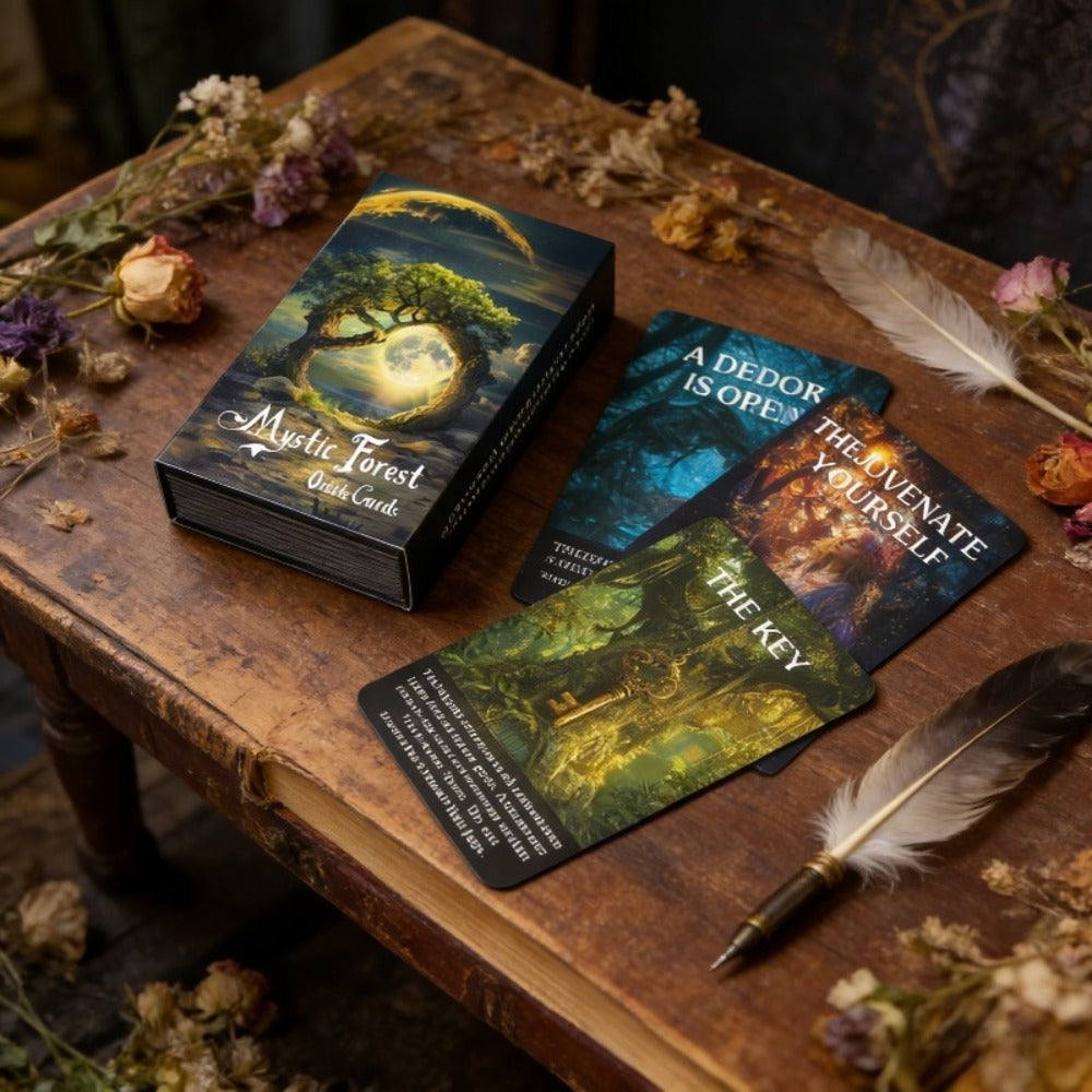 Magic Forest Oracle Cards Deck, Mystical Nature Divination Card Set for Beginners, Intuitive Guidance & Inspiration — image 4
