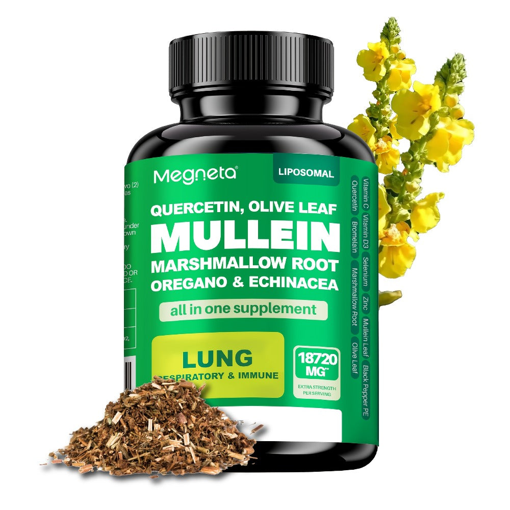 Mullein Leaf Lung Health Supplement with Quercetin, Bromelain, Vitamin C & D3, Zinc & Selenium — image 3