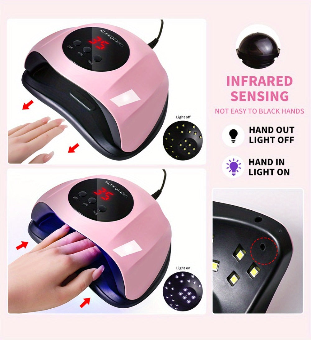 8T UV LED Nail Lamp with 24 Light Beads, Infrared Hand Sensor, 30/60/90s Timers and Two USB Styles — image 14