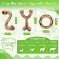 Three-Piece Dog Chew Toy Set with Z, Y and Ring Shapes, Approx. 0.85-Pound Pack for Supervised Play — image 1
