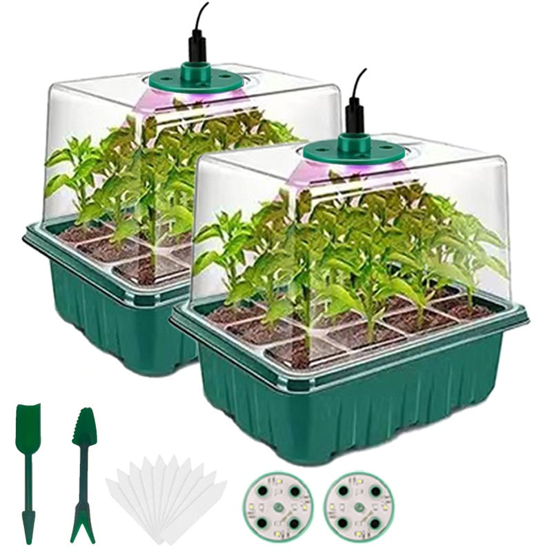 Seed Starter Kit with Grow Light LED, Indoor Mini Greenhouse Germination for Garden, Patio and Yard Use — image 2