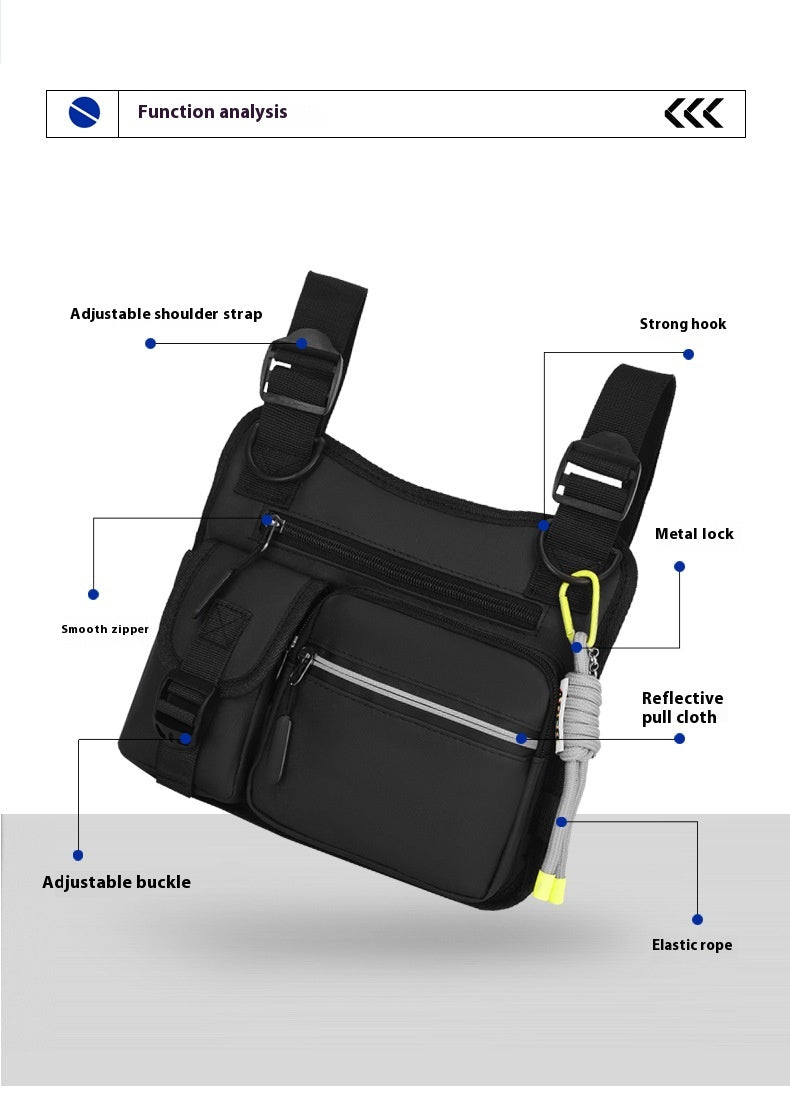 Workwear Functional Vest Chest Bag Reflective
