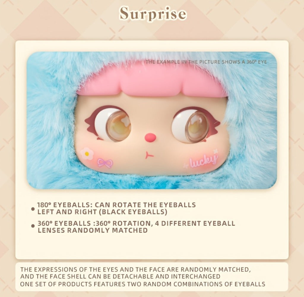 Plush Toy Kawaii Rabbit with Detachable Face Panel and Assorted Character Styling for Display — image 19