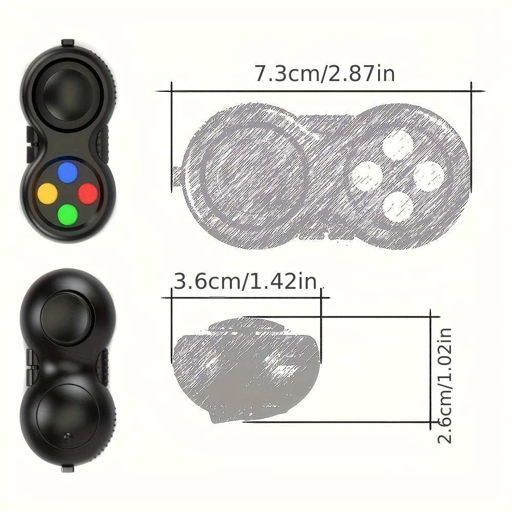 Handheld Fidget Controller Toy with Buttons, Roller, Switch and Seven-Color Checkout Assortment — image 2