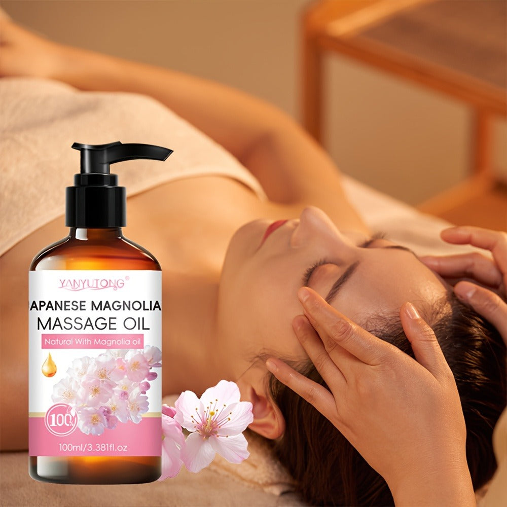 Cherry Blossom Couples Massage Oil with Glycerin 100ml – Nourishing Hydrating Aromatherapy Body Oil Natural Relaxing Floral S