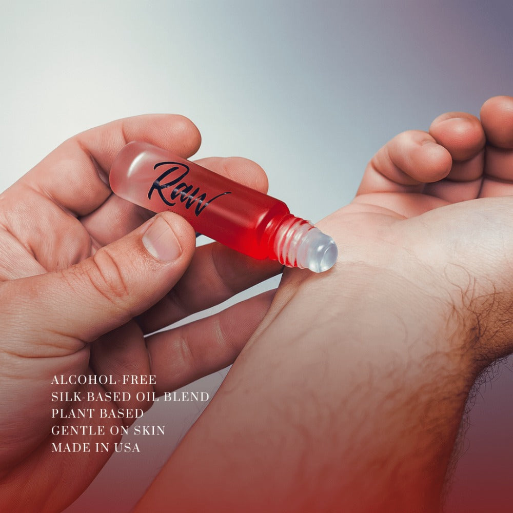 Cologne Roll-On for Men RawChemistry Raw 0.34 oz with Red Carton and Compact Oil Applicator — image 3
