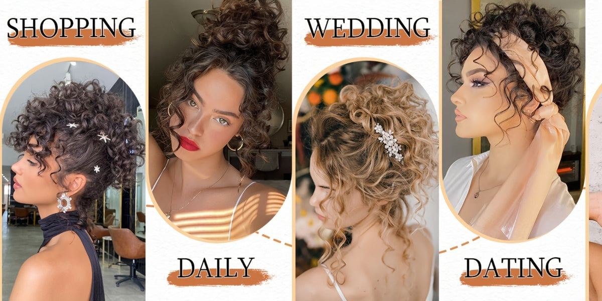 Hair Extensions Curly 10-Inch Synthetic Drawstring Bun with Comb Clips, 80g Weight and Two Brown Color Options — image 10