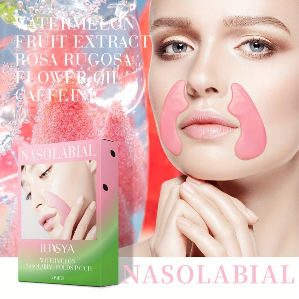 Nasolabial Fold Patches with Watermelon Collagen & Niacinamide, Caffeine Smile Lines Face Patches for Deep & — image 6
