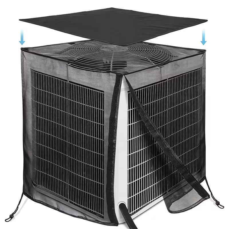 2-Piece Outdoor Air Conditioner Unit Top Dust Cover with Sticky Paste