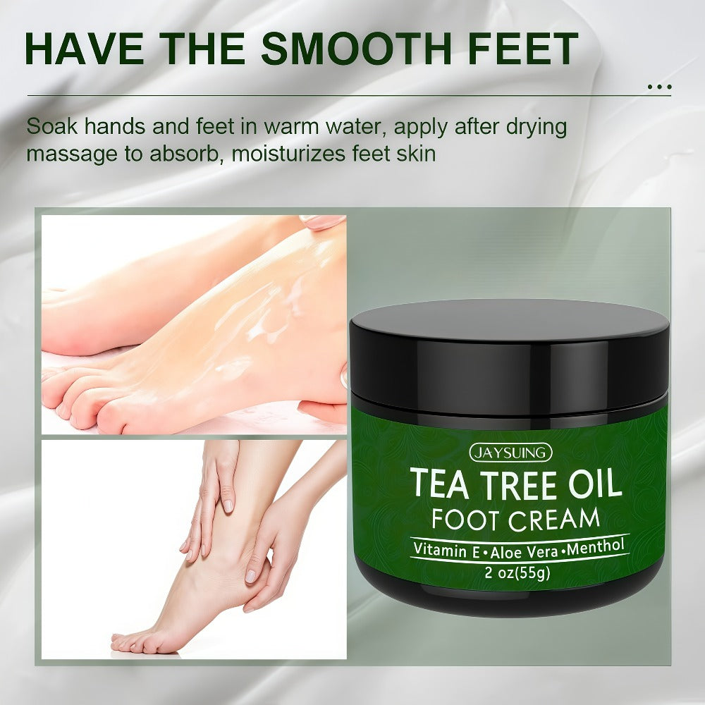 Tea Tree Oil & Coconut Oil Foot & Hand Cream 2-Pack, Deep Moisturizing for Dry Cracked Heels, Rough Hands & — image 8