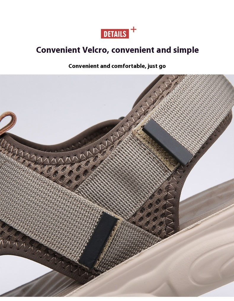 Men's Soft Bottom Non-slip All-matching Outer Wear Roman Beach Shoes