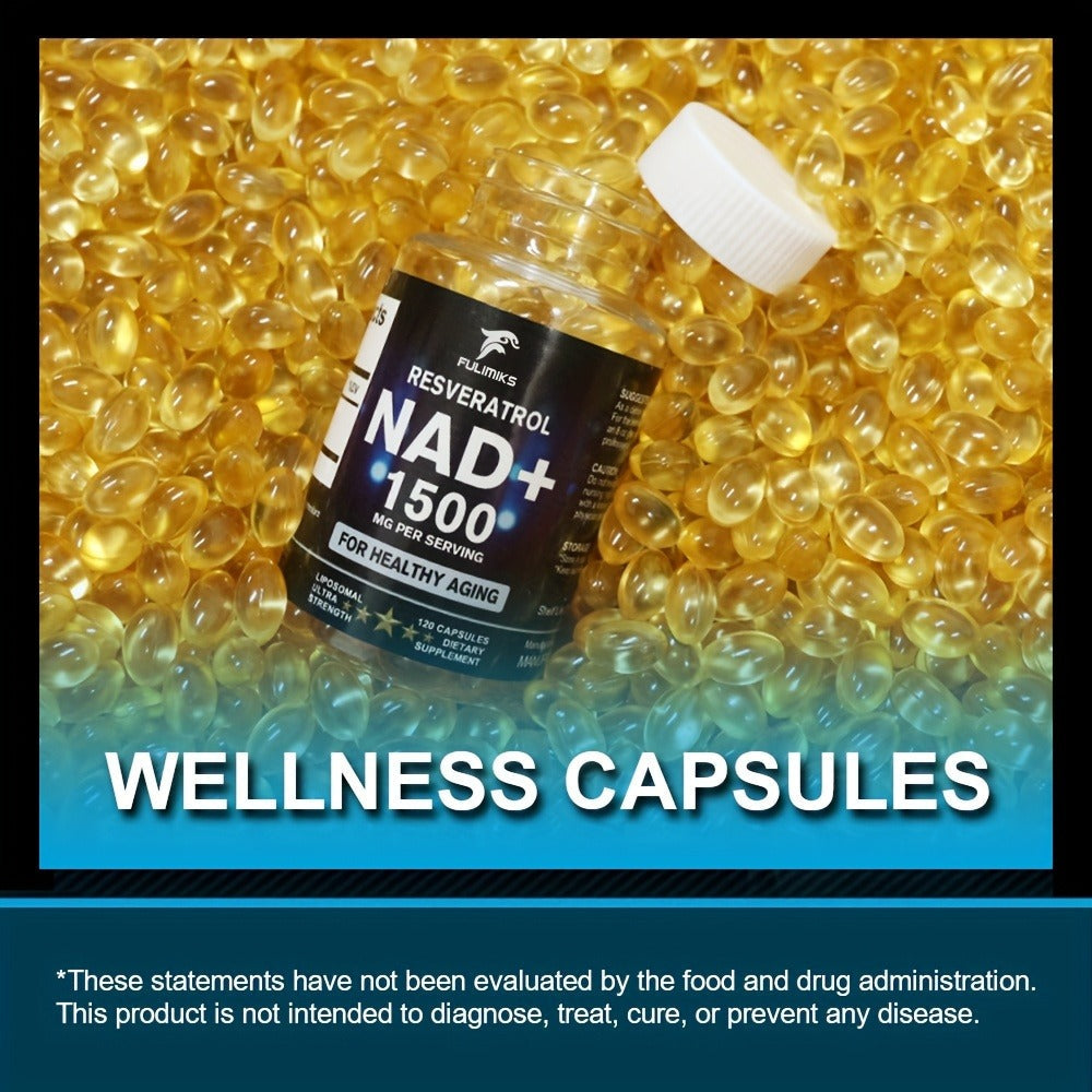 Dietary Supplement NAD+ Formula with Nicotinamide Riboside and Resveratrol Capsules, 120 Count — image 5