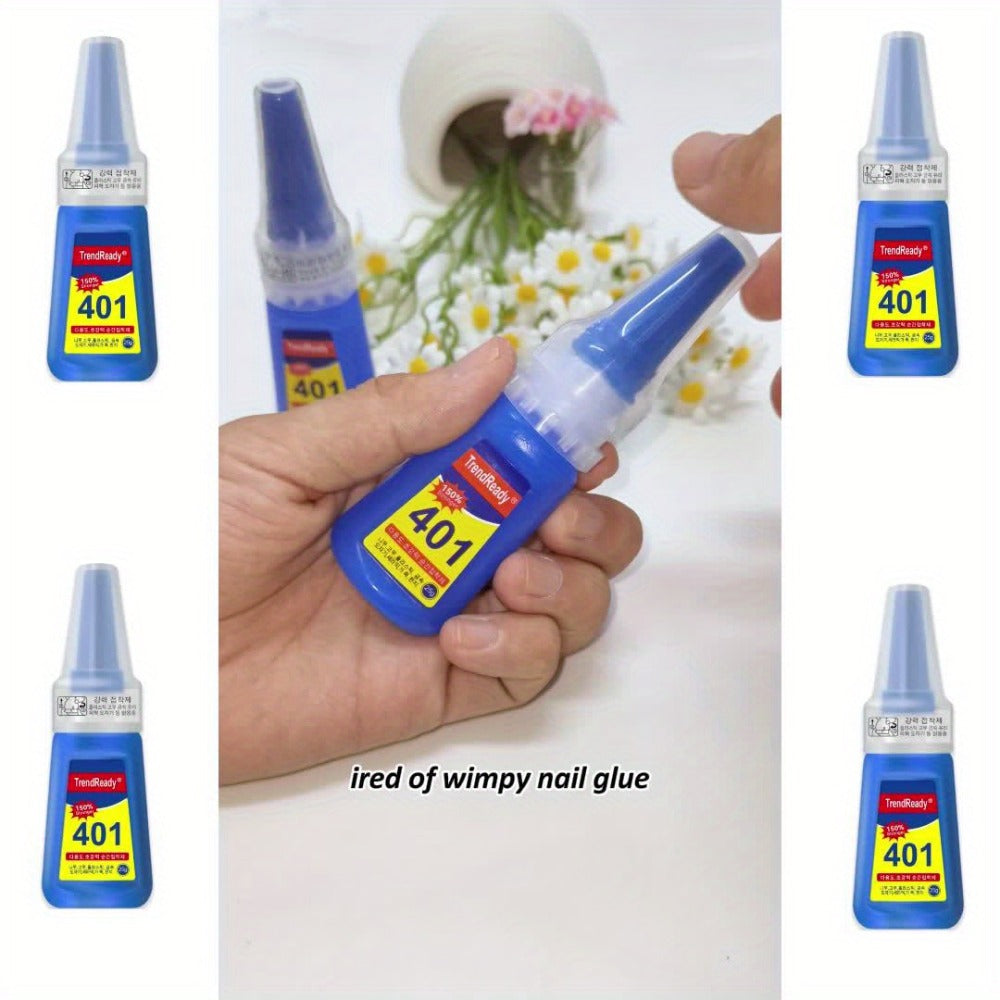 Waterproof Nail Adhesive Tabs with Nail Stickers 0.85oz Dropper Tip Bottle – Extra Strong Alcohol-Free Quick Release Long Wea